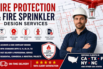 design fire sprinkler and fire protection plans for ca tx fl ny nc