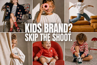 create realistic ai baby and kids fashion campaign photos for your brand