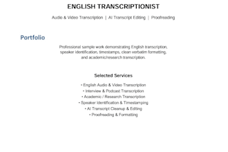transcribe english audio and video accurately