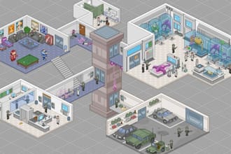 do isometric tileset isometric tilemap 2d game map   game asset, icon, game tile