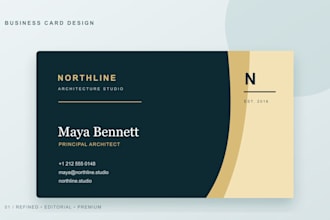 design a simple, modern and professional business card