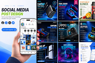 design premium ecommerce product ads and social media creatives