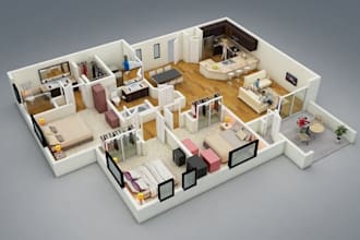 2d 3d  architectural drawing vectorworks floor plan 3d model 3d rendering revit