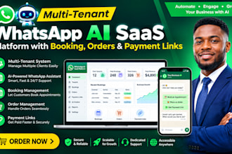 multi tenant whatsapp ai saas platform with booking, orders and payment links