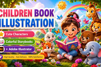 creat ai book illustrations for childerns book