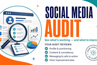 audit your social media and provide a clear action plan