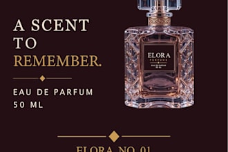 design luxury perfume and skincare product poster for your brand