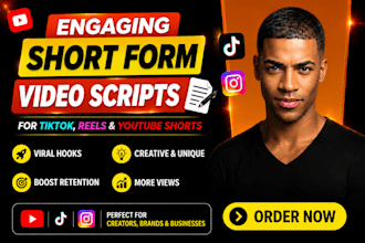 engaging short form video script for tiktok reels and shorts