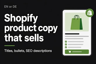 write german shopify product copy and pdp cards