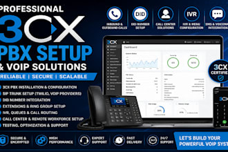set up twilio sip trunk, did, 3cx pbx, IVR and p1 auto dialer