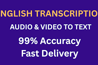 provide accurate english transcription