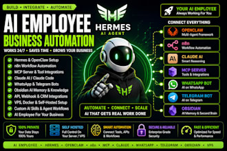 build ai employee automation with hermes openclaw n8n claude jarvis ai whatsapp