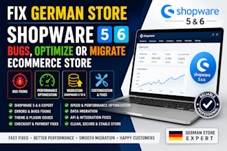 fix german store shopware 5 and 6 bugs, optimize