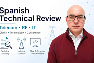 review spanish technical documentation for telecom and IT