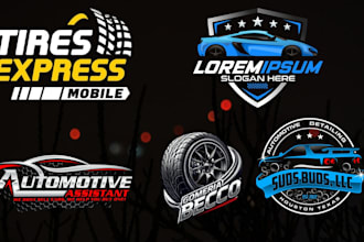 design auto detailing, automotive, mobile detailing, auto repair, car wash logo