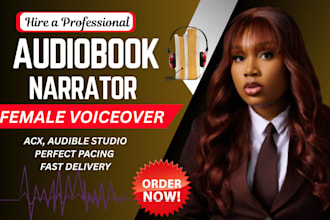 narrate your audiobook with female voice over for acx audible