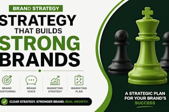 build brand strategy with positioning brand voice and marketing plan for growth