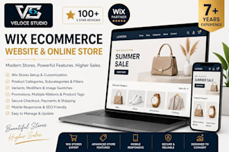 design a wix ecommerce website and online store with wix stores