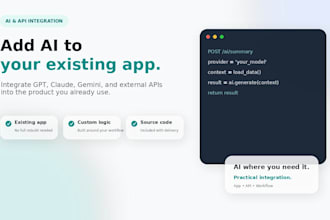 integrate ai apis into your website app or workflow