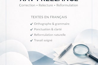 proofread and rewrite your texts in french