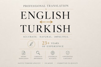 professionally translate english to turkish and turkish to english