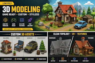 model 3d low poly game ready assets
