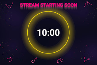 design a cosmic celestial void full stream overlay package