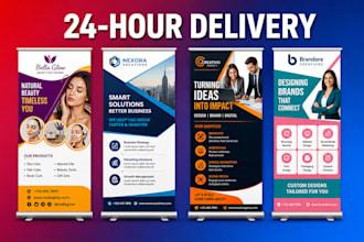 create roll up banner, retractable banner and stand banner design