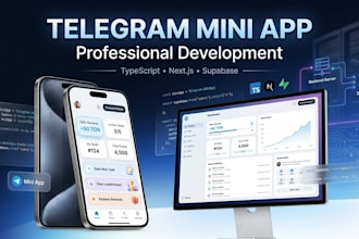 build telegram mini app with typescript nextjs and supabase