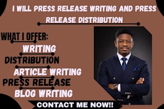 press release writing and press release distribution