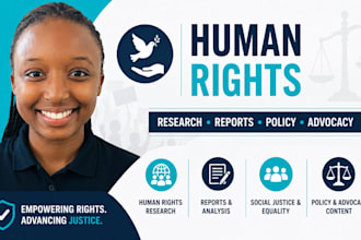 write human rights research, reports, policies and social justice content