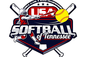 design impressive softball logo for your company
