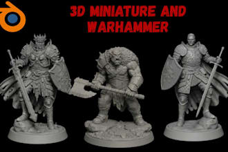sculpt 3d warhammer dnd tabletop 3d miniature model for 3d printing