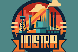do custom industry factory engineering firm logo design