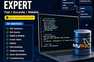design sql databases, write complex queries, and optimize dbms rdbms performance