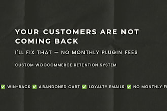 build a custom woocommerce customer retention and win back email plugin