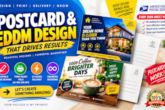 design professional postcard eddm mailer for your business