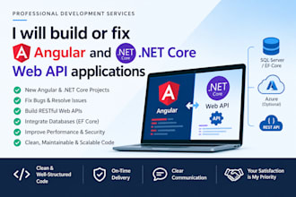 build or fix angular and dotnet core web API applications