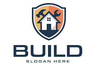 do home builder construction contractor and property logo