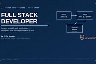 develop a secure full stack web application using mern stack