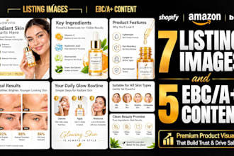create amazon listing images, amazon a plus, infographic, and amazon ebc design,