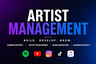 manage and develop your music artist career professionally