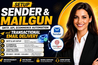setup sender mailgun SMTP API ecommerce automation and email delivery
