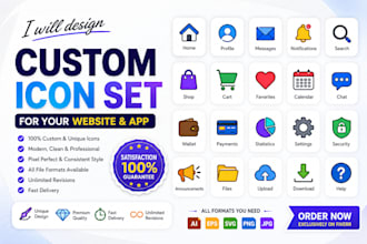 design custom icon set for your website and app