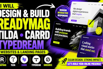 build design readymag website tilda carrd landing page typedream website design