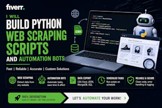 build python web scraping scripts and automation bots