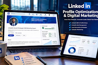 optimize your linkedin profile seo and create ads campaigns for lead generation
