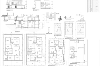 produce 2d plan for second floor addition, floor plan for detached house, duplex