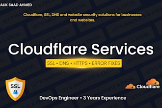 do setup cloudflare , SSL and fix cloudflare errors