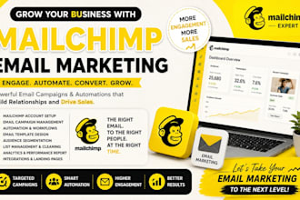 setup mailchimp email campaigns, automation and templates
